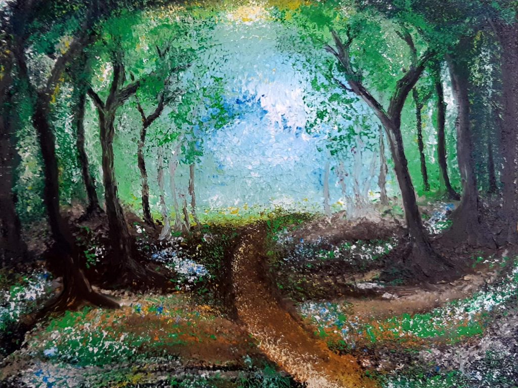 Keväinen metsä 31×25,5cm